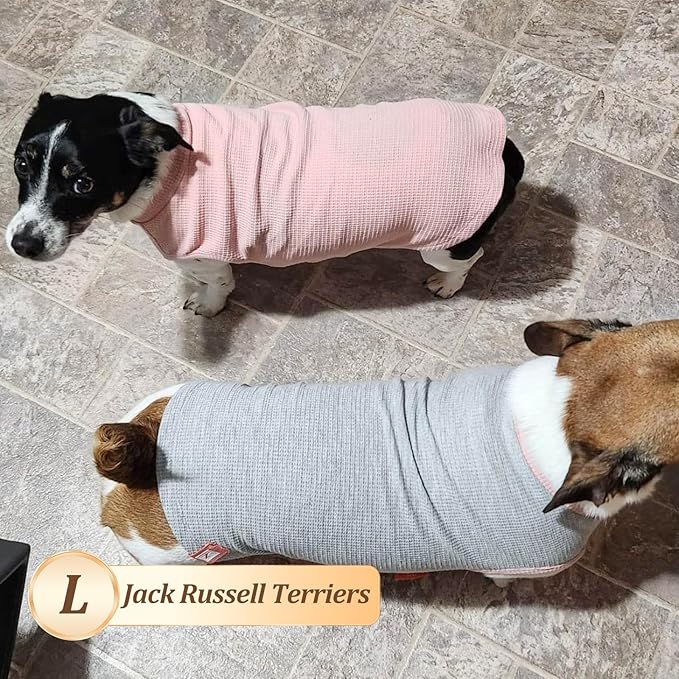 KYEESE 2Pack Dog Shirts Waffle for Small Dogs Stretchy T-Shirts Lightweight - Image 7