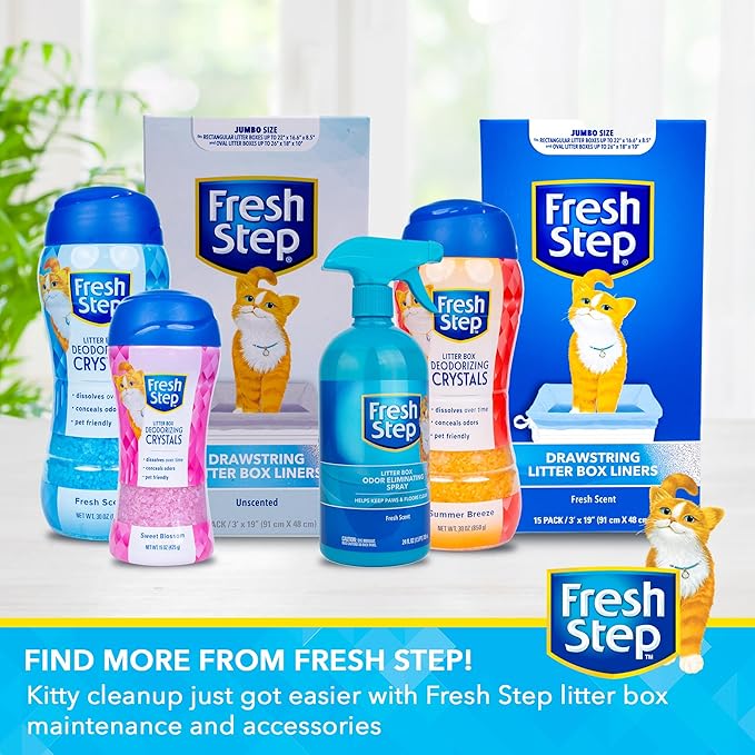 Fresh Step Jumbo Sifting Drawstring Cat Litter Box Liners, Heavy Duty Kitty - Image 7