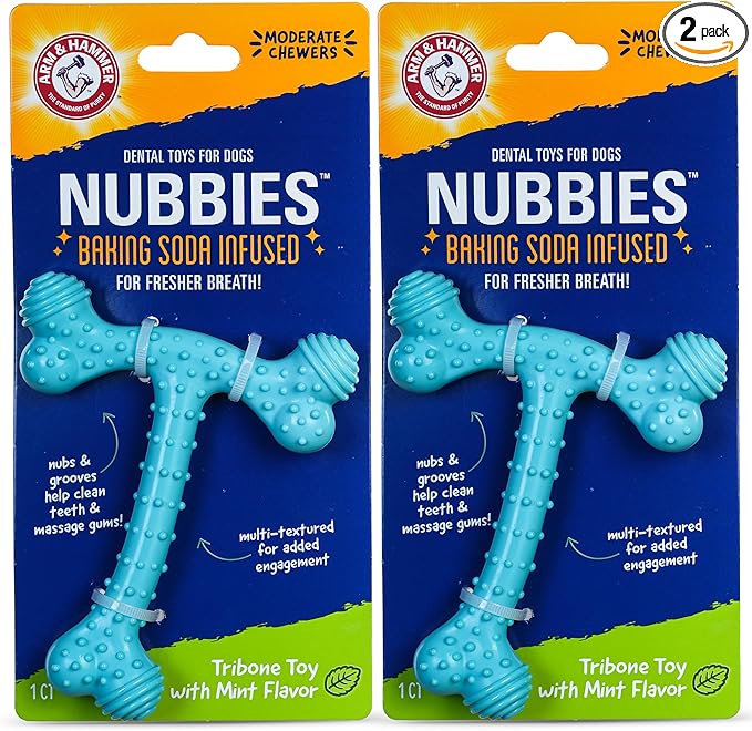 Arm & Hammer Nubbies T-Bone Dental Dog Chew Toy by ArmHammer