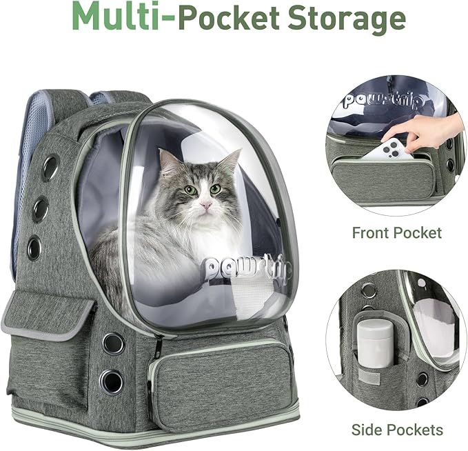 Cat Backpack Carrier with Large Space Bubble Window, Airline Approved - Image 5