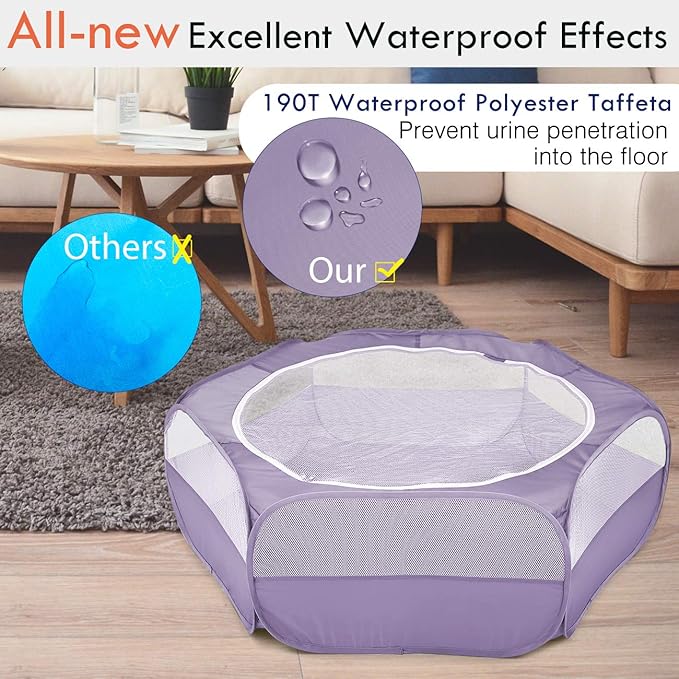 Pawaboo Small Animals Playpen, Waterproof Small Pet Cage Tent - Image 4