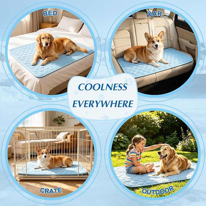 Cooling Mat for Dogs, Thick Breathable Dog Cooling Mat Q-MAX>0.45, Dog Cooling - Image 5