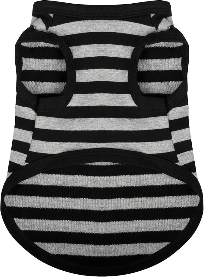 Paiaite Striped Shirt Happy Color Cotton Sleeveless Puppy Dog Shirts Breathable by Paiaite
