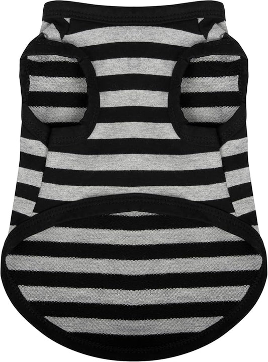 Paiaite Striped Shirt Happy Color Cotton Sleeveless Puppy Dog Shirts Breathable by Paiaite