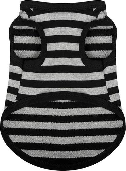 Paiaite Striped Dog Shirt Happy Color Cotton Sleeveless Puppy Shirts Breathable by Paiaite