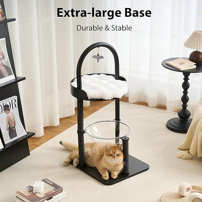 34" Modern Cat Tree Furniture, Minimalist Metal Frame Cat Tower - Image 6