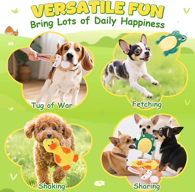 XIUGOAL Dog Toys to Keep Them Busy, 3 Pack No Stuffing Interactive Dog Toys - Image 6