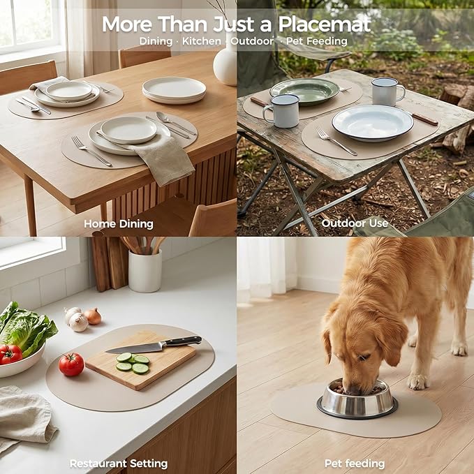 Premium Thick Silicone Placemat，Heat & Oil Resistant, Non-Slip Table Mat - Image 3