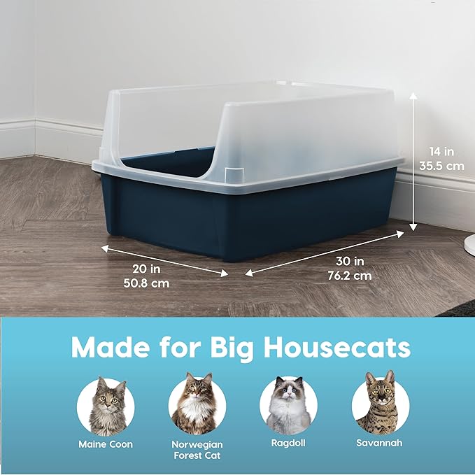 IRIS USA Cat Litter Box XX-Large Open Top - Image 2