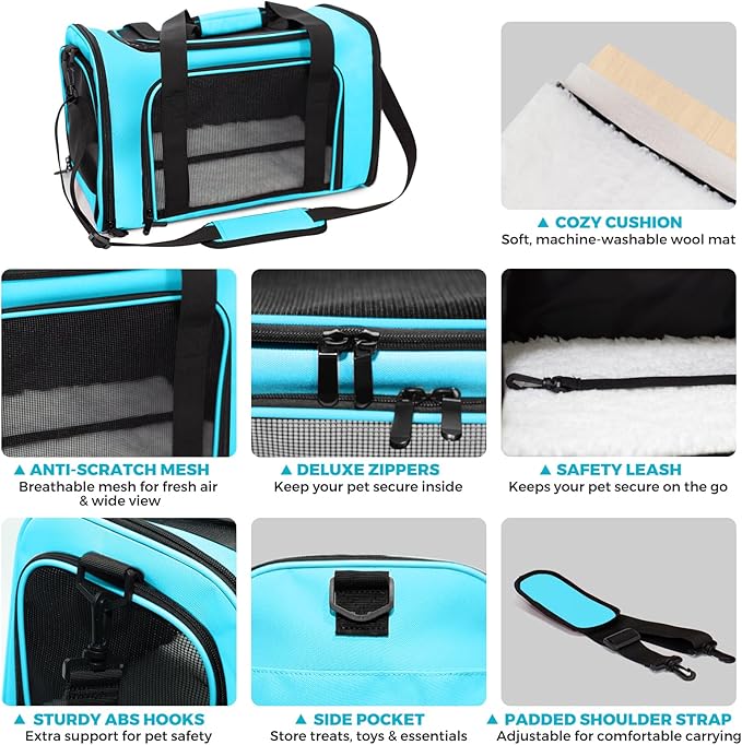 Expandable Cat Carrier Airline Approved Soft-Sided Pet Travel Carrier - Image 4