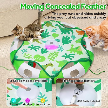 Cat Toys for Indoor Cats, Interactive Automatic Hide and Seek Toy, Moving - Image 5