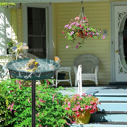 35.5In Freestanding Birdbaths Bowl Outdoor, Standing Garden Bird Bath Bird - Image 6