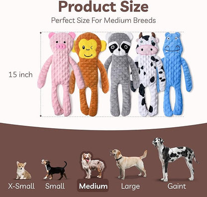 SHARLOVY No Stuffing Dog Toys 5 Pack, Crinkle Interactive Dogs Toy - Image 7
