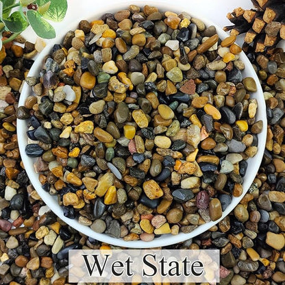 YISZM 20lbs Natural River Rocks, 1/4" Aquarium Gravel Small Rocks - Image 2