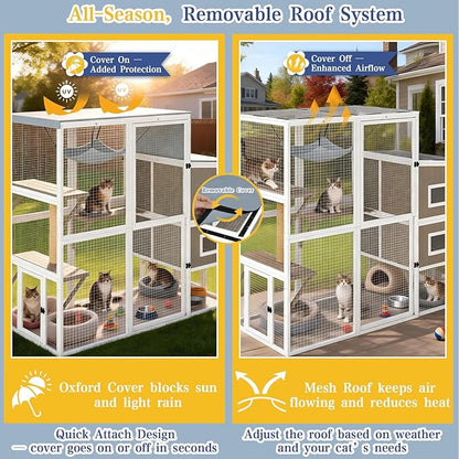 PetsCosset Large Catio Outdoor Cat Enclosure Large Cat House - Image 7