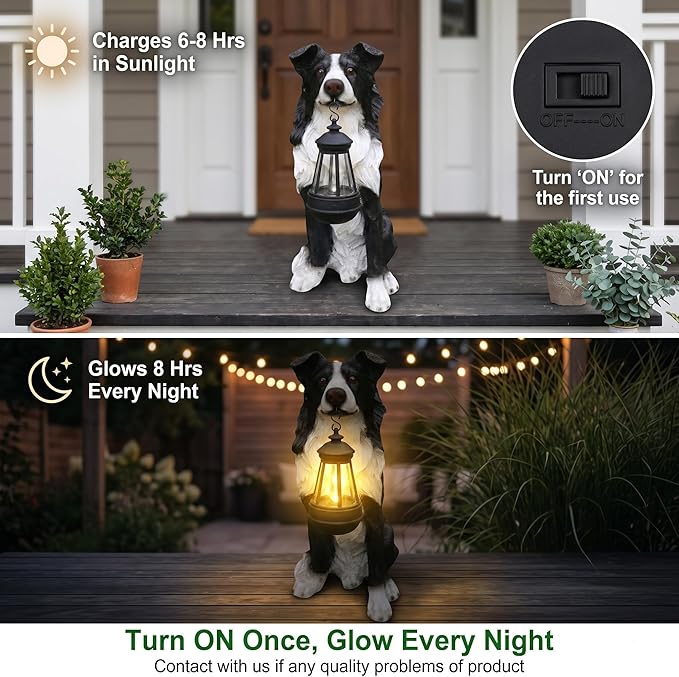 Border Collie Dog Garden Statue - Image 2