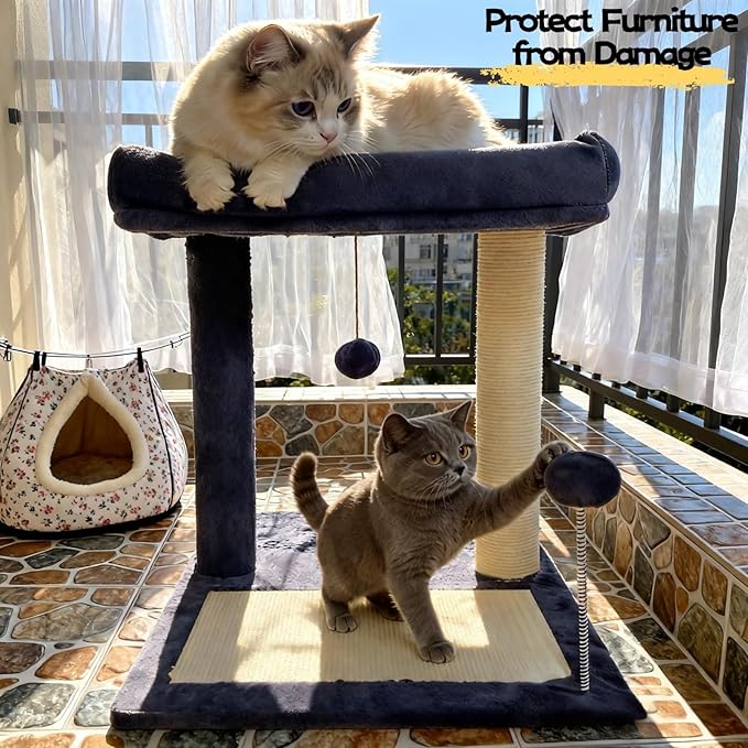 Cat Scratching Post, 19.69" H Cat Tree - Image 8