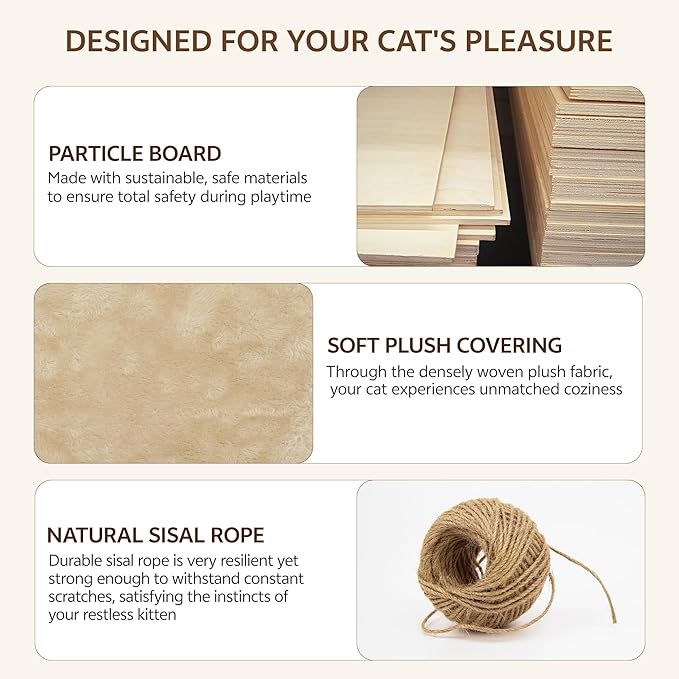 9-in-1 Cat Wall Shelves, Stable & Safe Wall Mounted Cats Shelf Furniture Set - Image 6