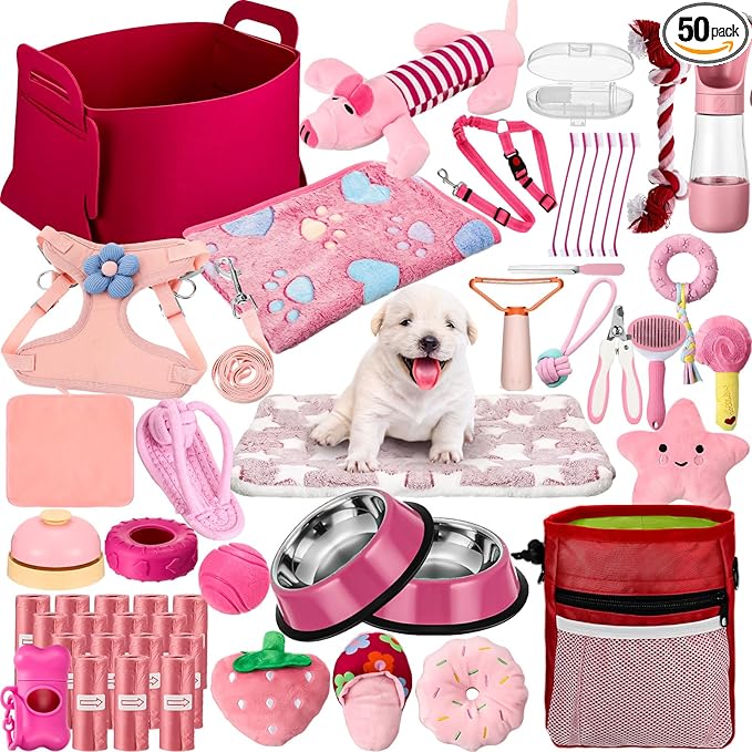 Abbylike 50 Pcs Puppy Supplies Starter Kit by Abbylike