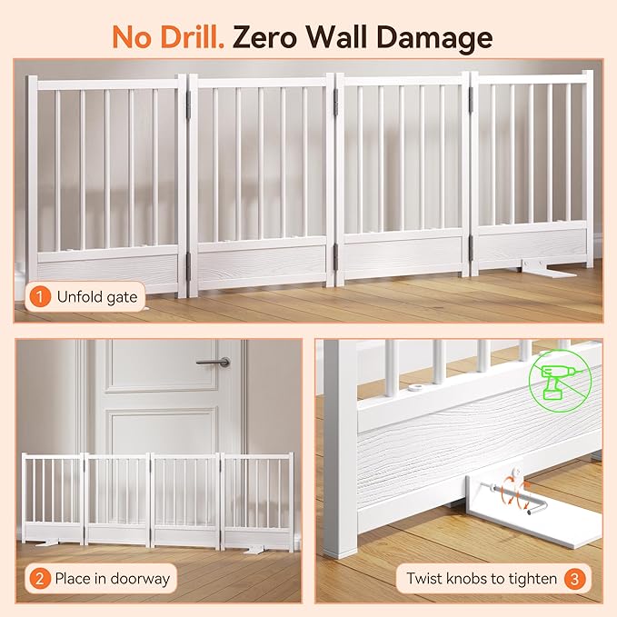 Reinforced Base Small Dog Gate, Modern Step-Over Metal Dog Gate - Image 4