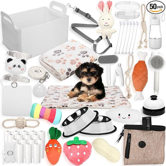 Abbylike 50 Pcs Puppy Supplies Starter Kit by Abbylike