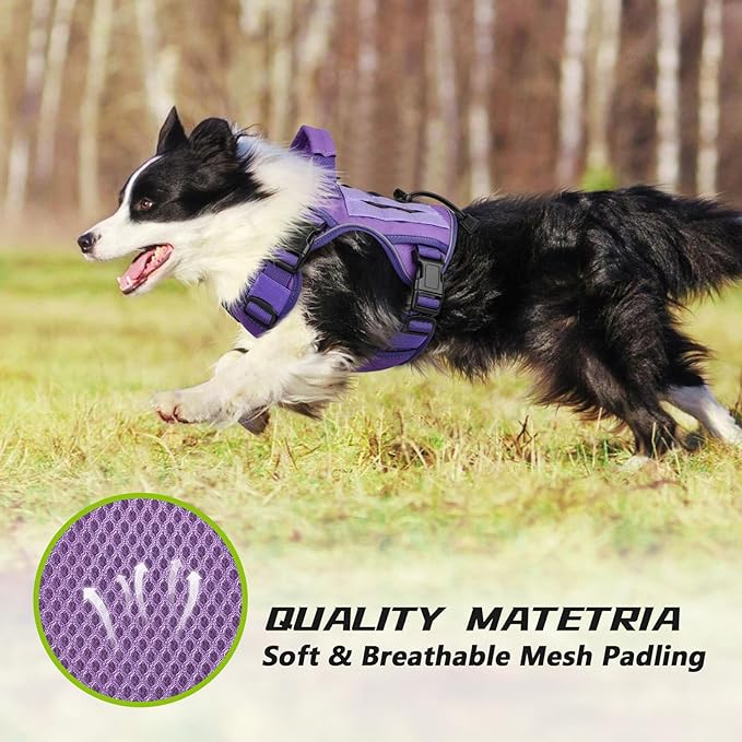 WINGOIN Purple Tactical Dog Harness - Image 3