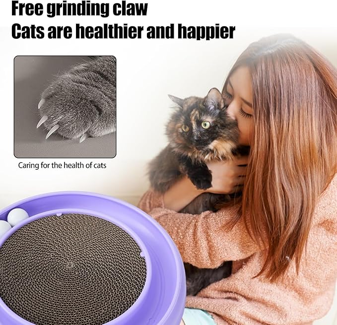 Round Cat Scratcher Replacement Pads -Circle Scratcher Pad Cardboard Cat - Image 4