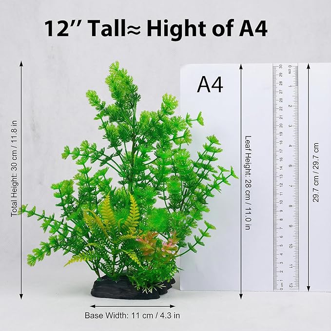 2 Pack Aquarium Decor Plastic Plants Extra Large Artificial Fish Tank Plants - Image 6