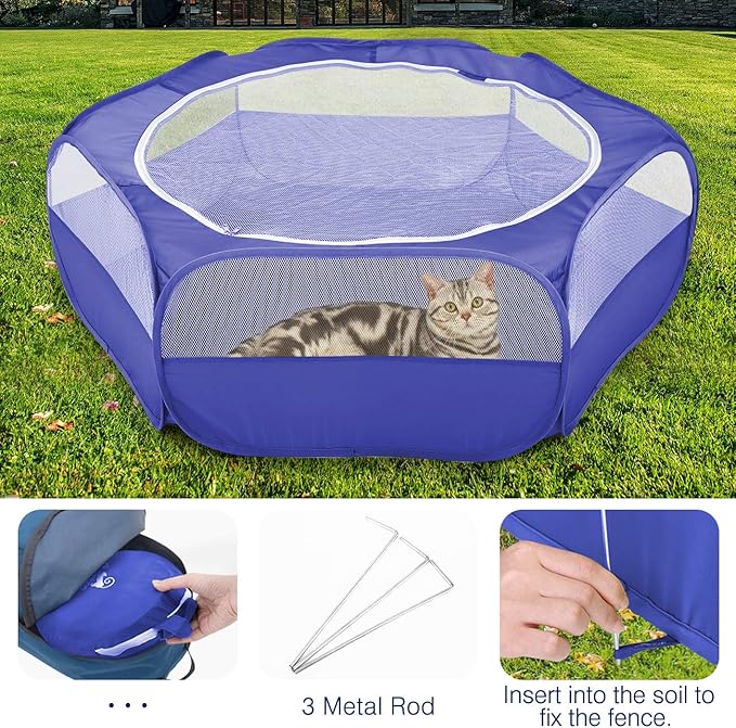 Pawaboo Small Animals Playpen, Waterproof Small Pet Cage Tent - Image 5