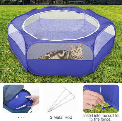 Pawaboo Small Animals Playpen, Waterproof Small Pet Cage Tent - Image 5