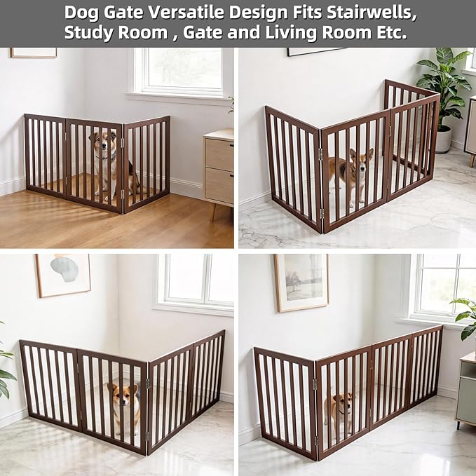 Dog Gate Indoor, Freestanding Dog Fence - Image 4
