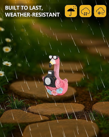 GoGnome Solar Flamingo Garden Statue - Image 8
