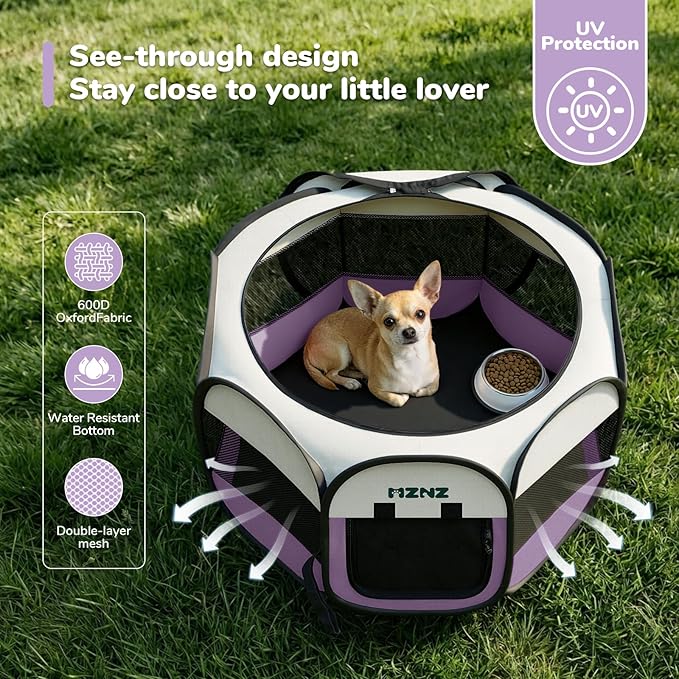 Dog Cat Playpen, Portable Small Animal Playpen Crate Indoor - Image 6