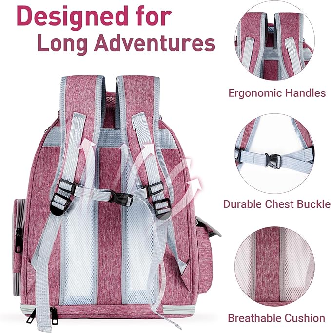 Cat Backpack Carrier with Large Space Bubble Window, Airline Approved - Image 4