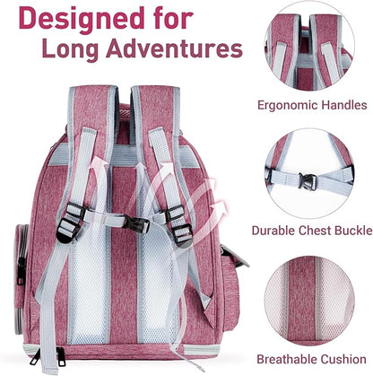 Cat Backpack Carrier with Large Space Bubble Window, Airline Approved - Image 4