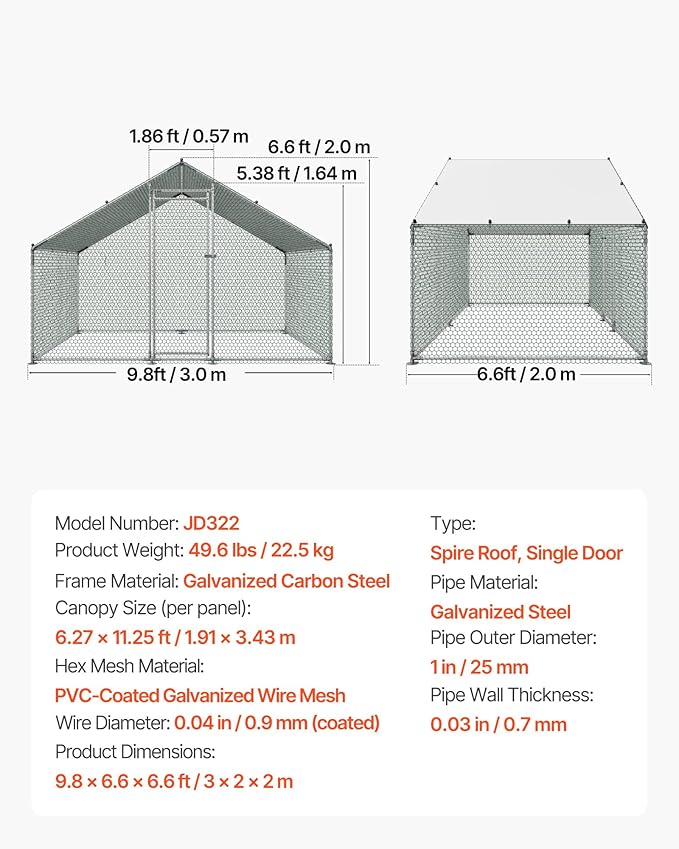 VEVOR Large Metal Chicken Coop - Image 7