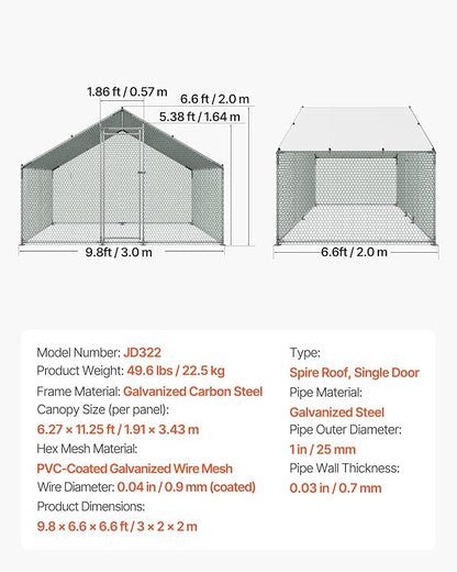 VEVOR Large Metal Chicken Coop - Image 7