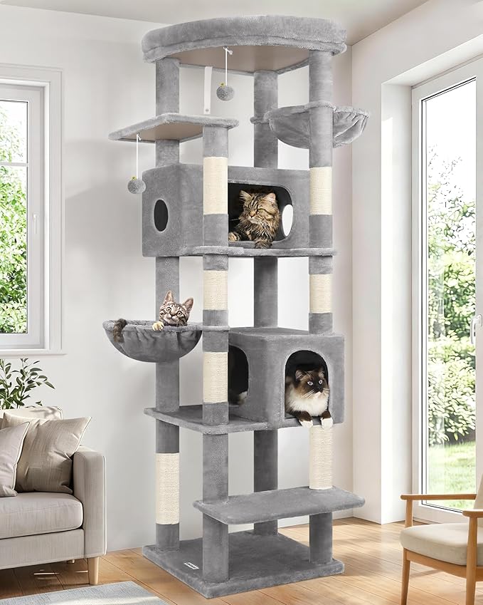 Globlazer Heavy Duty Cat Tree, 74in Sturdy Cat Tower by Globlazer