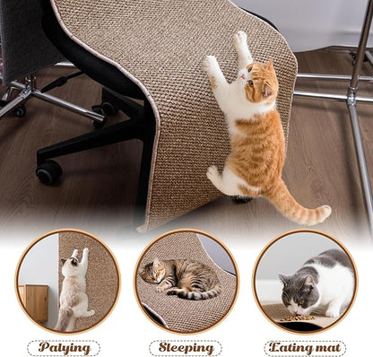 80"x15.7" Cat Wall Scratching Mat, Extra Large Cat Climbing Carpet - Image 5