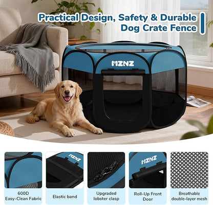 Dog Playpen, Portable Puppy Pet Crate Indoors - Image 7