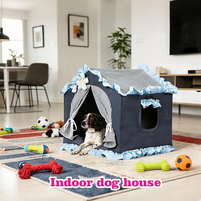 Denim Blue Indoor Dog House - Image 7