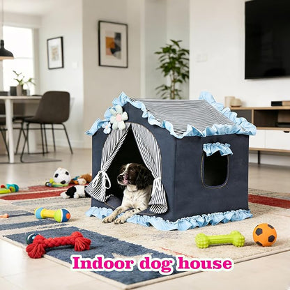 Denim Blue Indoor Dog House - Image 7