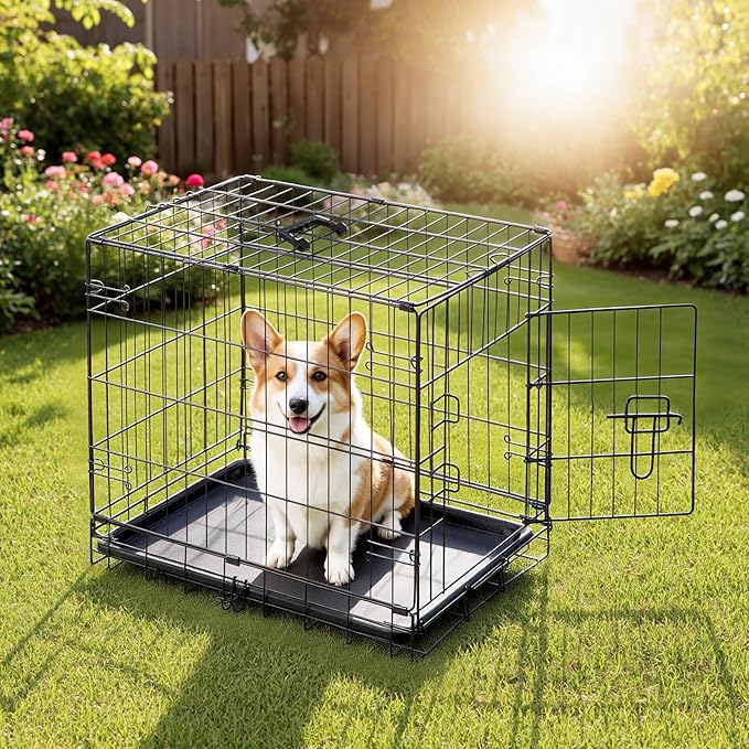 DUMOS Dog Crate, 30 Inch Medium Size Single Door Dog Cage - Image 7
