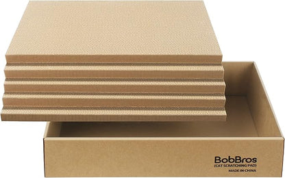 5 Packs in 1 XL Cat Scratcher, Cat Scratching Pad, Double Sided Cardboard Cat by BobBros