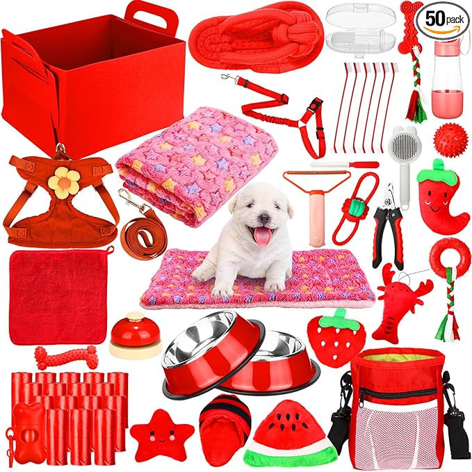 Abbylike 50 Pcs Puppy Supplies Starter Kit by Abbylike
