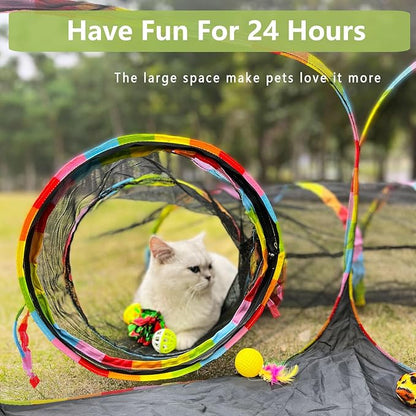 Outdoor Cat Enclosures, Cat Playground Portable Catio Mesh Tent, Outside Circle - Image 2