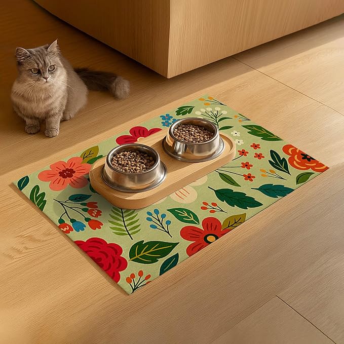 HOMETITUTE Pet Food Mat Spill-Proof Cat Mat - Image 9