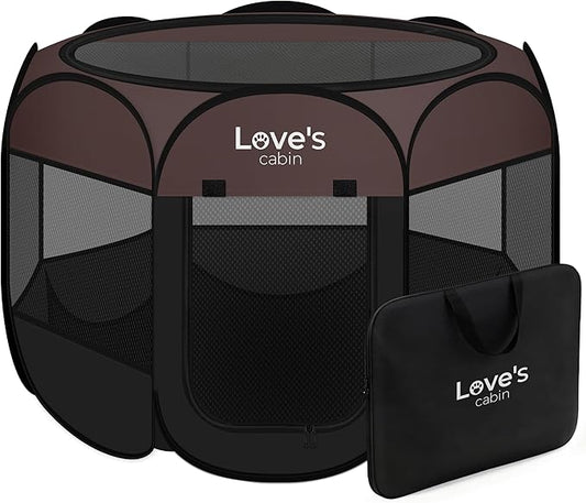 Love's cabin Pet Puppy Dog Playpen, Medium Dog Tent Crates Cage Indoor/Outdoor by Lovescabin
