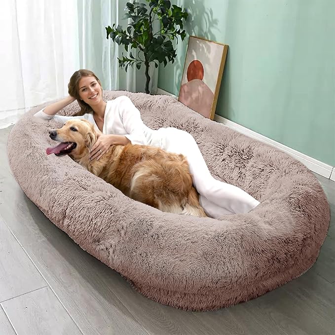JOLLYVOGUE Human Dog Bed for Adults and Pets, Ultra-Soft Plush Giant Dog Bed - Image 7