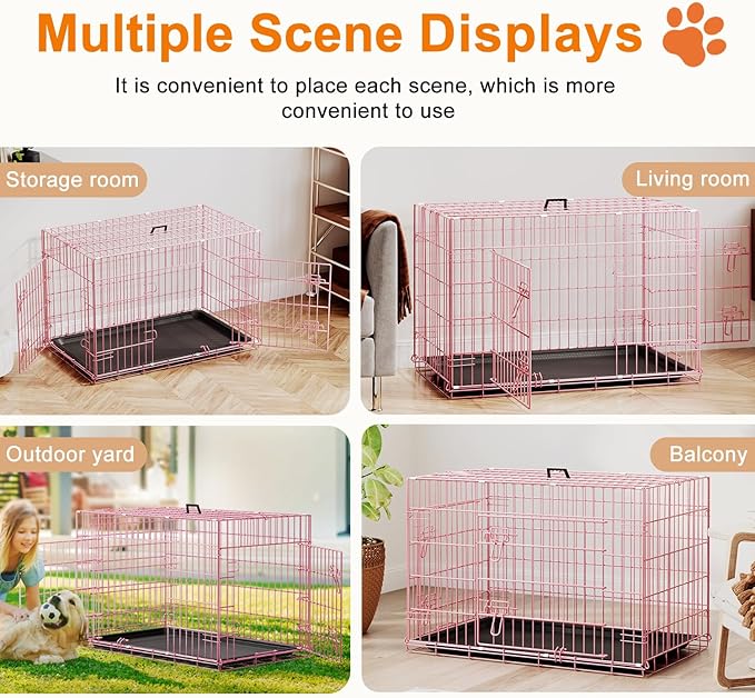 FDW Dog Crate 36inch Dog Cage Foldable Metal Kennel - Image 5